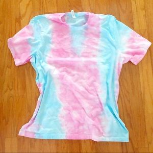 NEW Cotton Candy Soft Tie dye teeS-4X pink blue